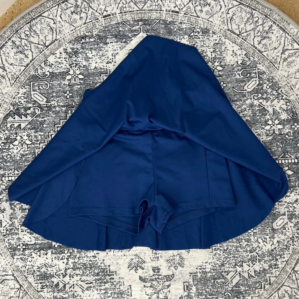 Navy Blue Elastane Skort - Size XS